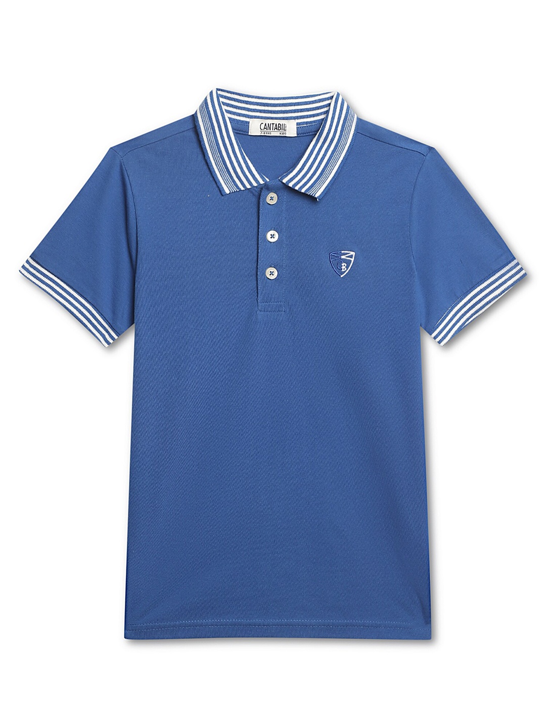 

Cantabil Boys Polo Collar Cotton T-shirt, Blue