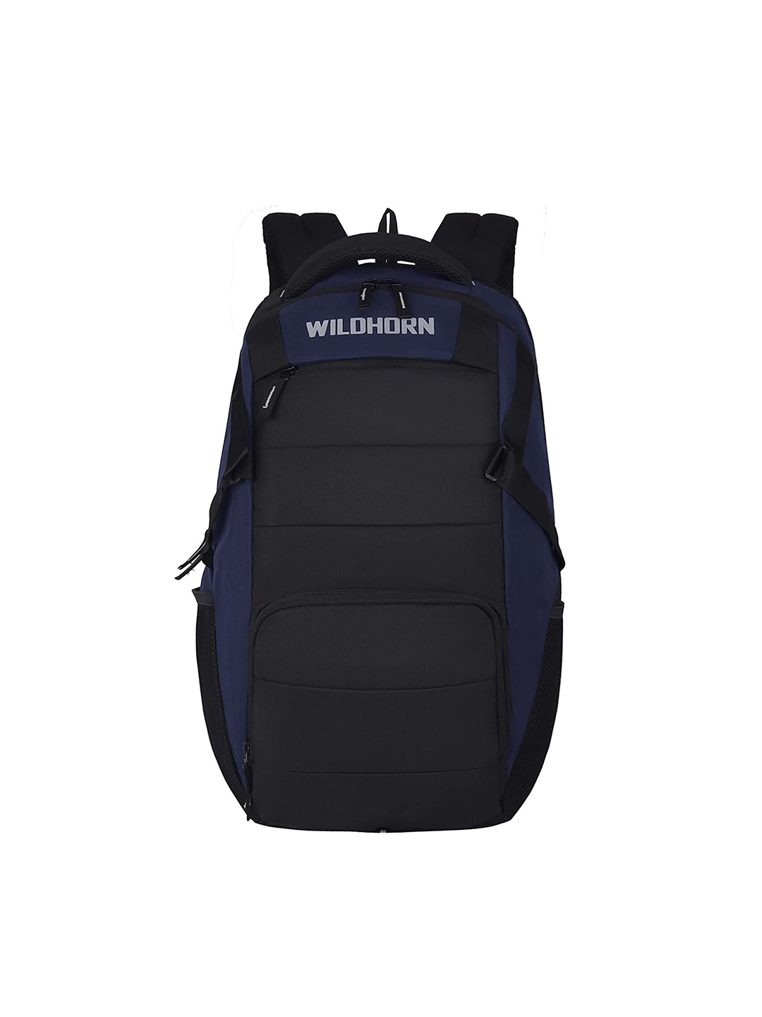 WildHorn Typography Laptop Backpack With Compression Straps, Blue