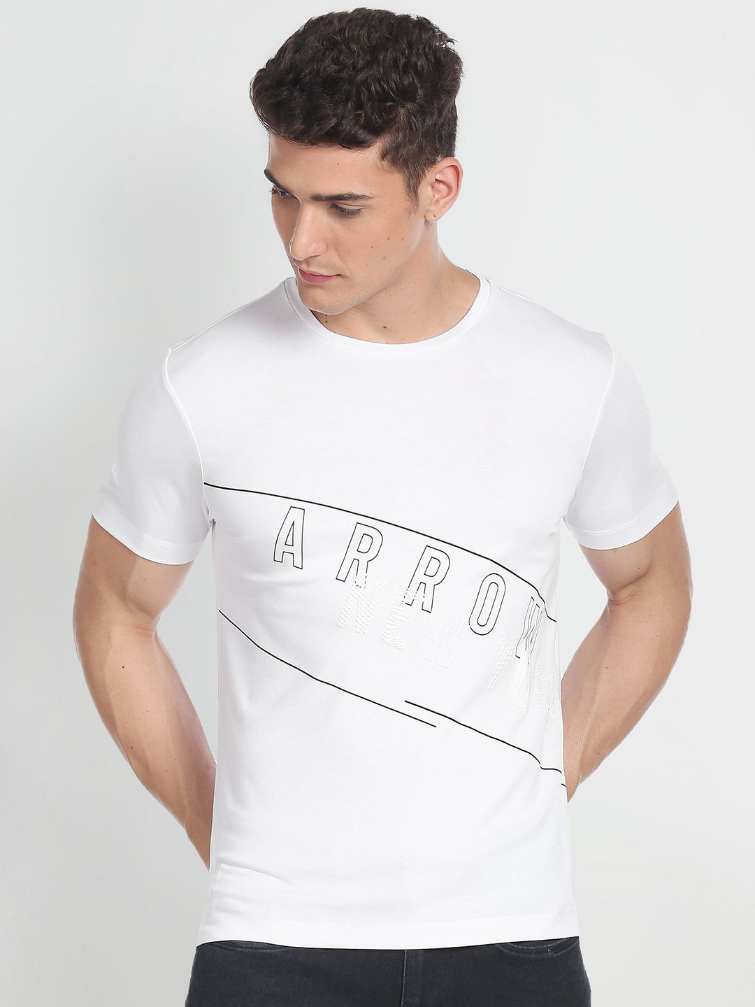 

Arrow New York Typography Printed Cotton T-Shirt, White