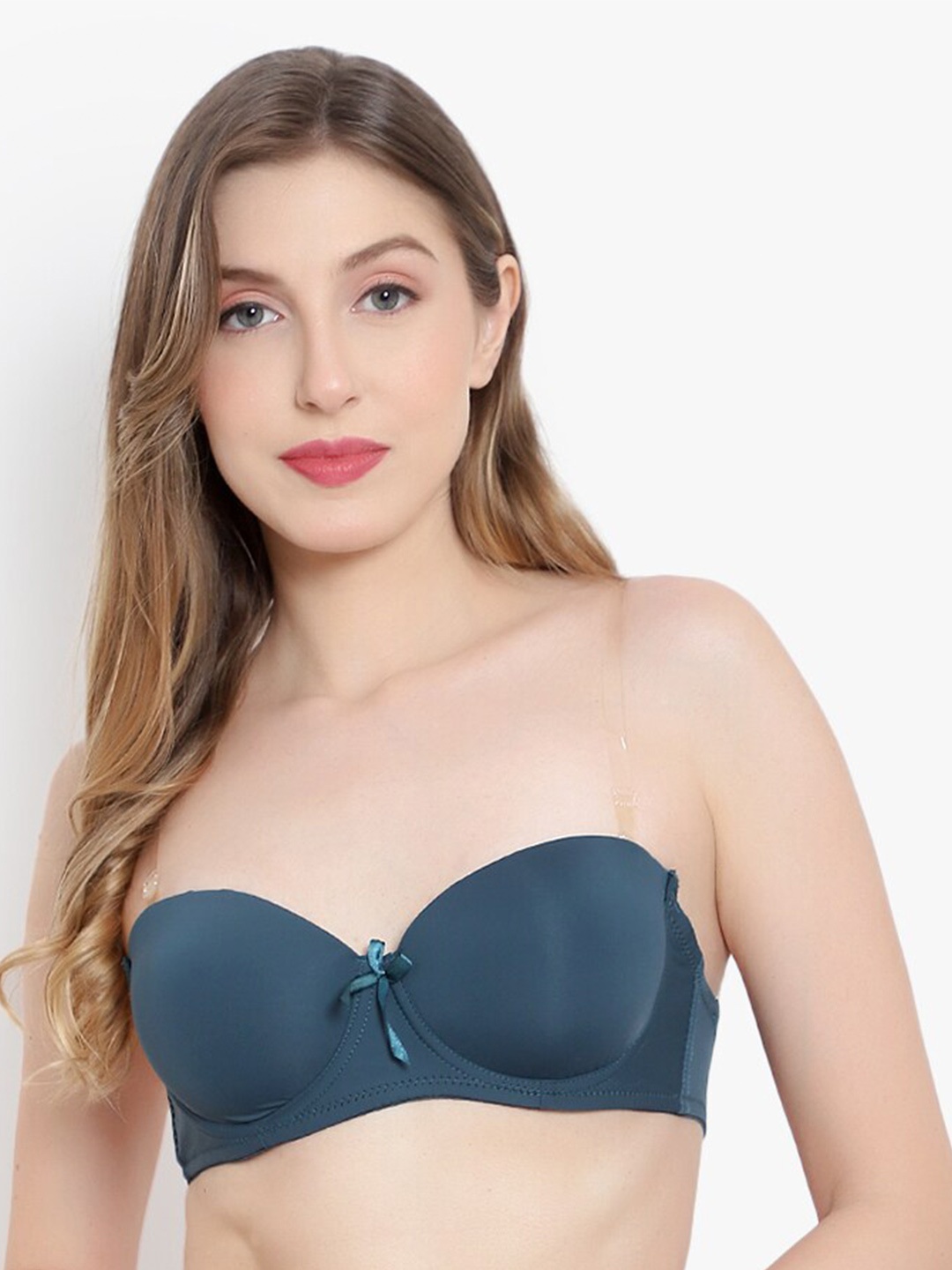 

BRACHY Medium Coverage Underwired Heavily Padded All Day Comfort Seamless Balconette Bra, Green