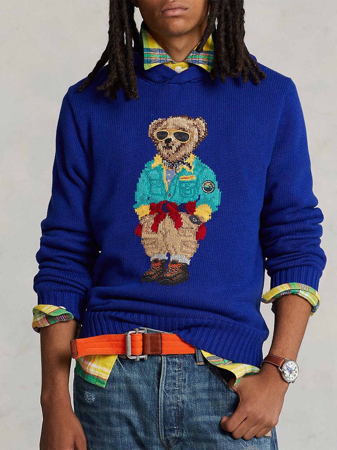 

Polo Ralph Lauren Graphic Embroidered Cotton Hooded Pullover Sweater, Blue