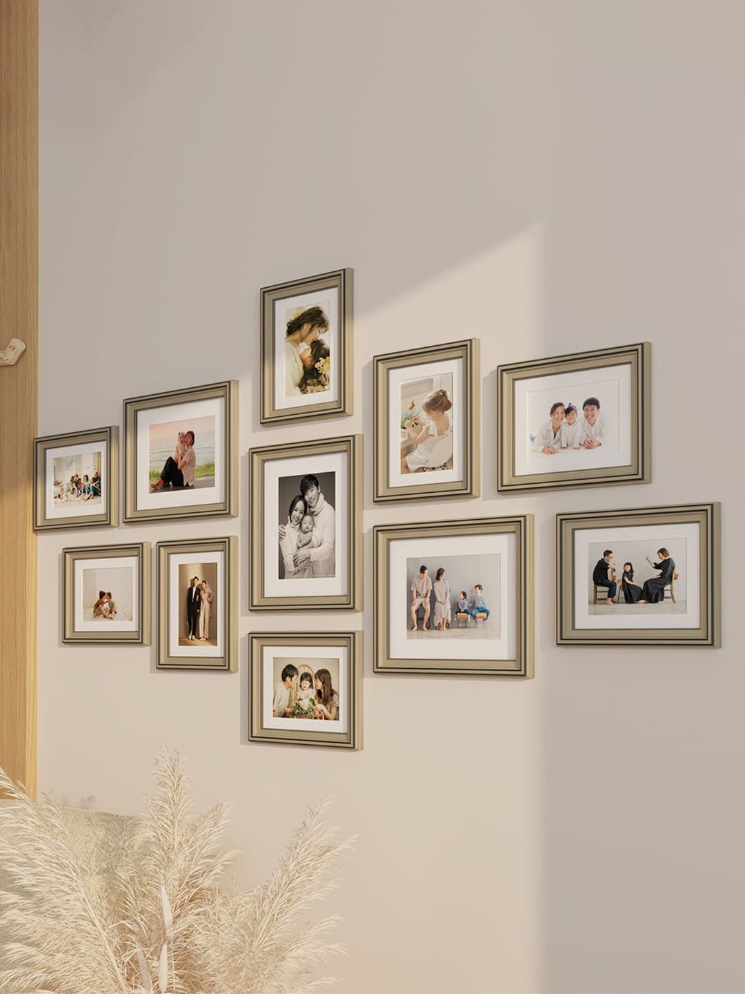 

Art Street Silver 11 Pieces Wooden 3D Wall Photo Frames