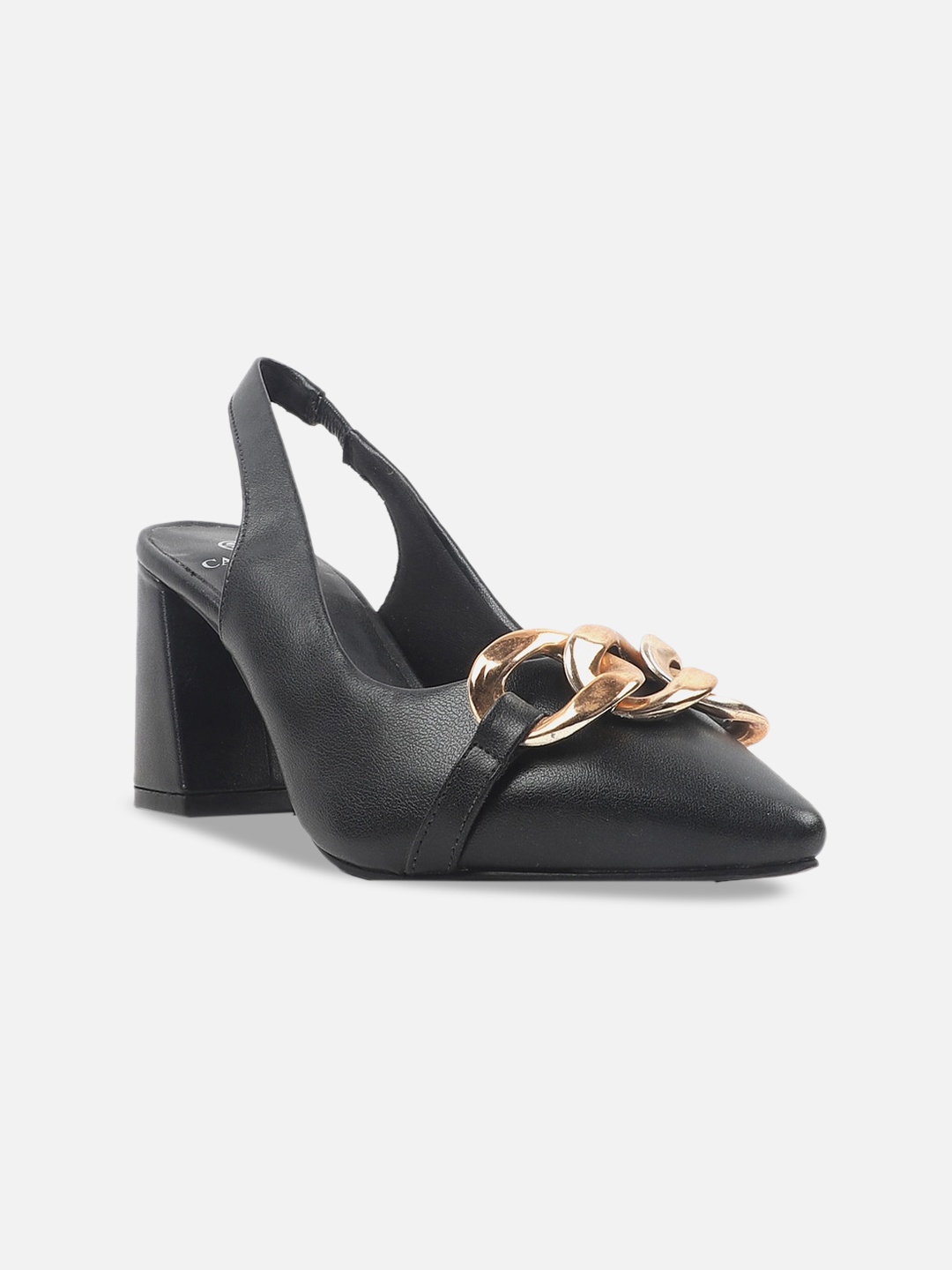 

Carlton London Embellished Block Heel Mules, Black