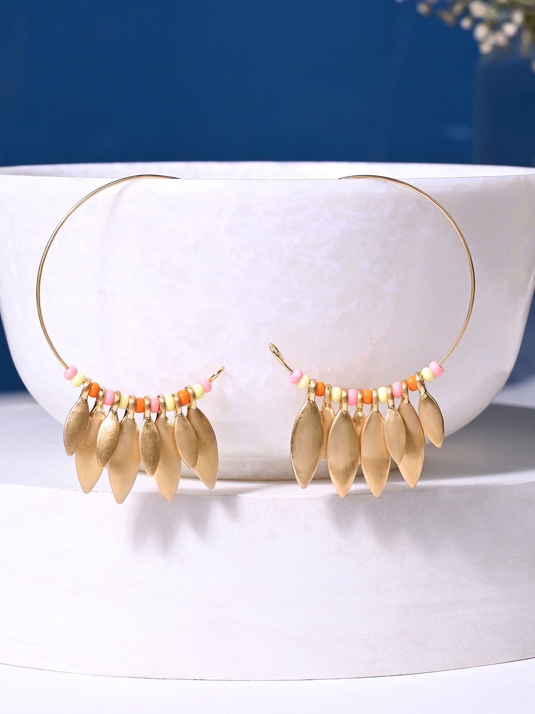 

Accessorize Gold-Plated Circular Beaded Hoop Earrings