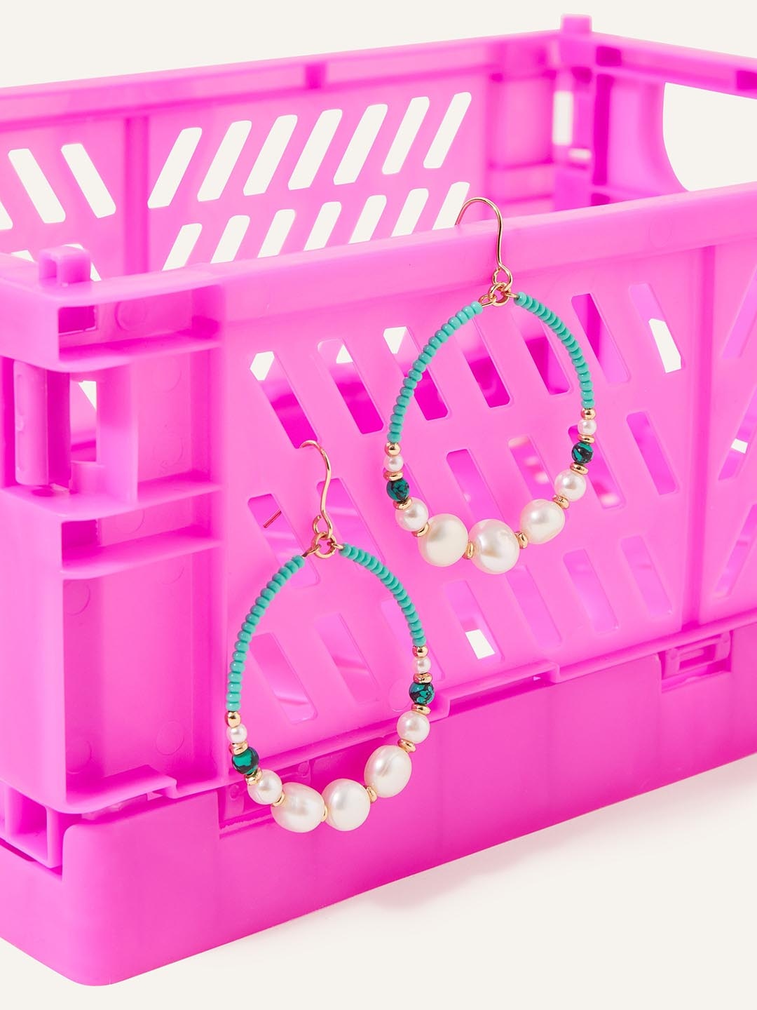 

Accessorize Gold-Plated Pearl Beaded Hoop Earrings