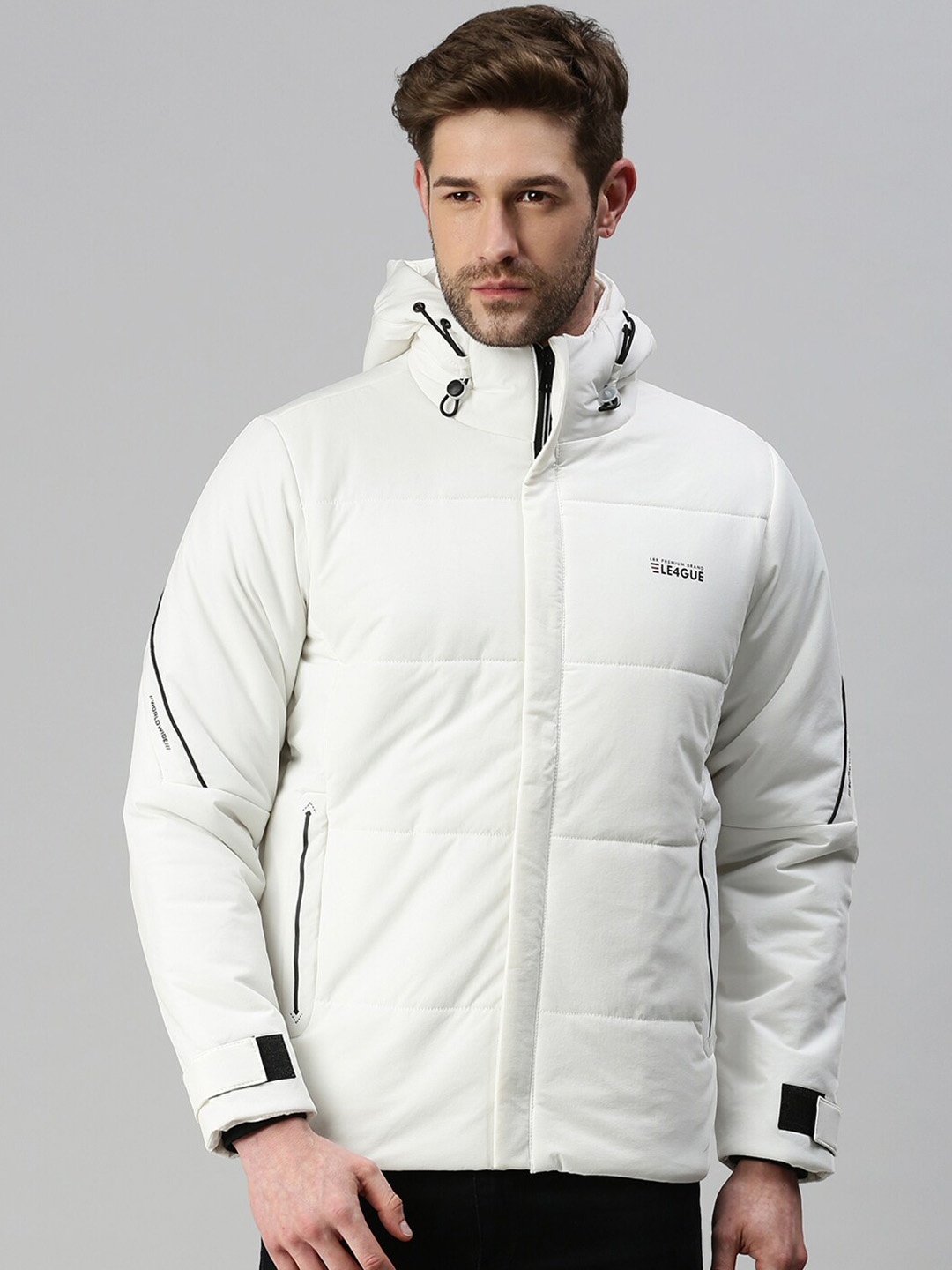 

SHOWOFF Men Hooded Lightweight Padded Jacket, White