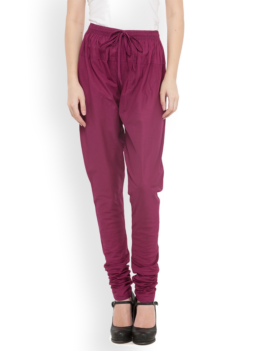 

Bitterlime Magenta Cotton Churidar