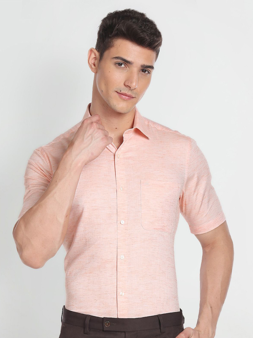 

Arrow Slim Fit Long Sleeve Formal Shirt, Peach