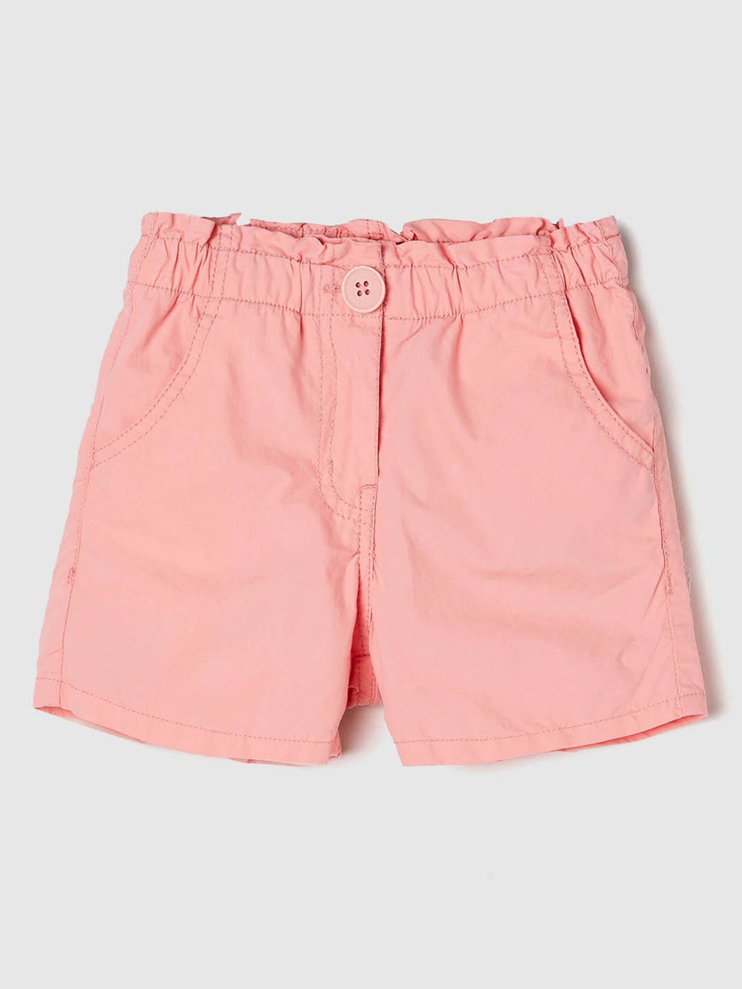

max Girls Mid-Rise Pure Cotton Shorts, Pink