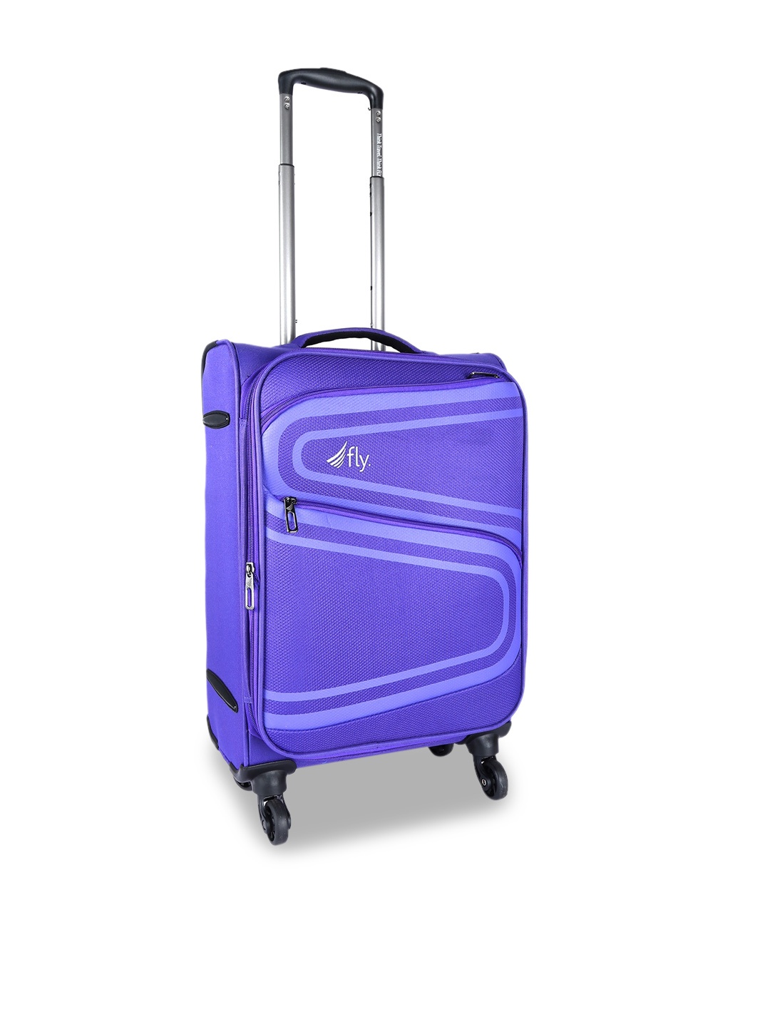 

fly 2-Pcs Printed Soft-Sided Trolley Suitcase, Blue