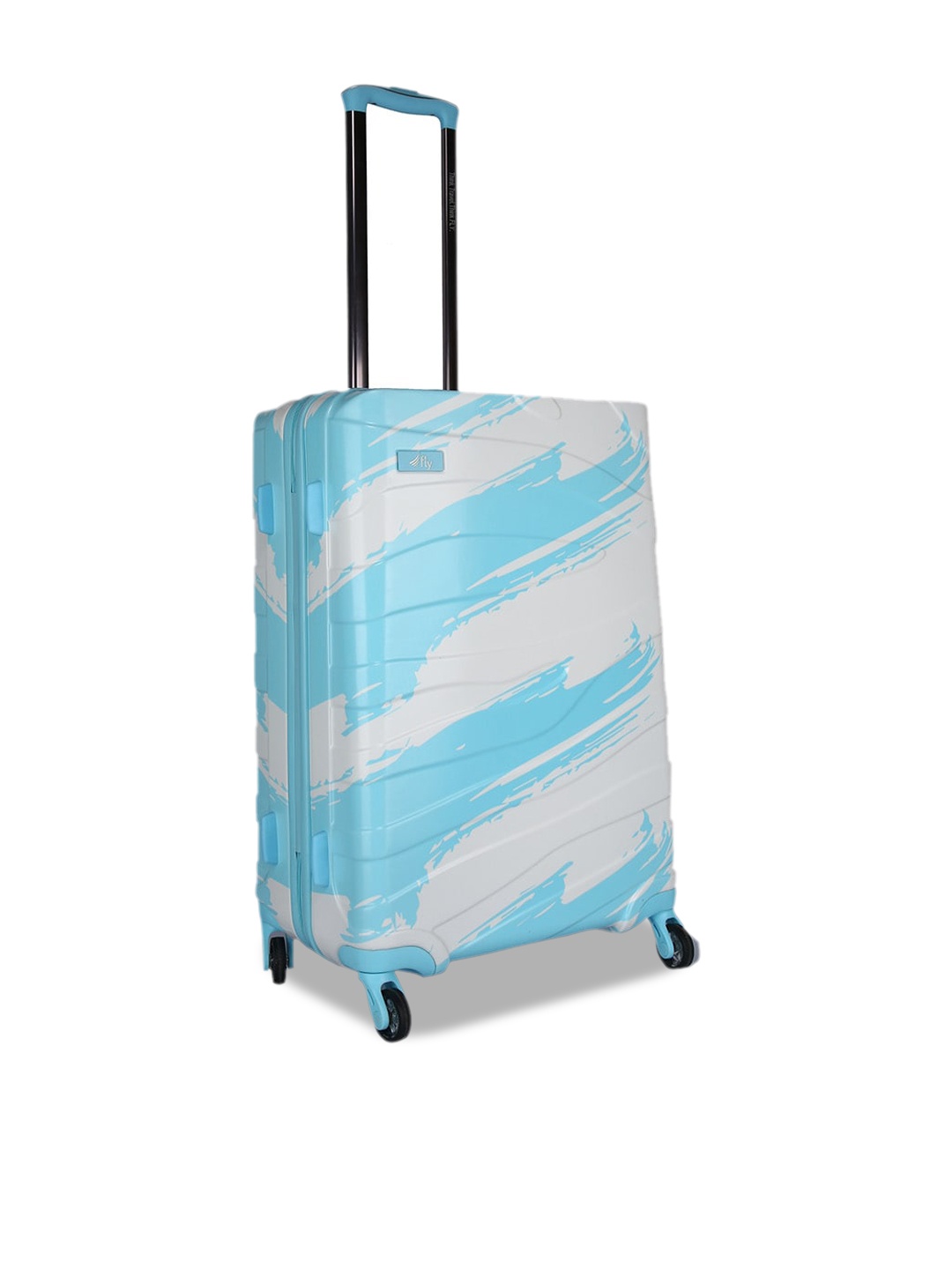 

fly Colourblocked Hard-Sided Water Resistant Trolley Suitcase, Blue