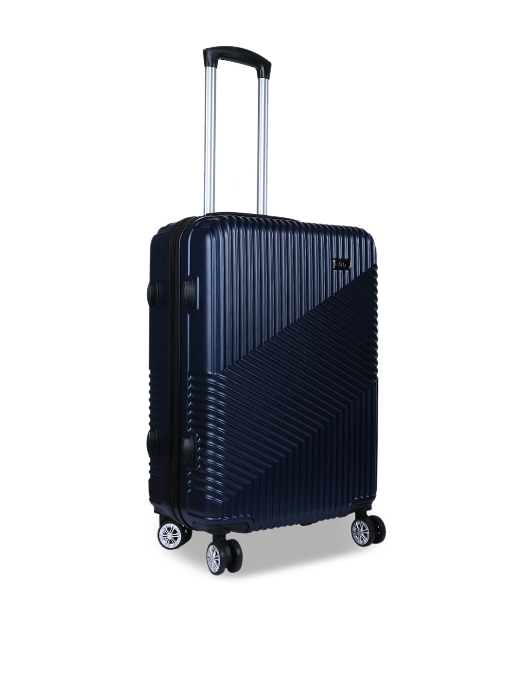 

fly Set Of 2 Textured Hard-Sided Trolley Suitcases, Navy blue