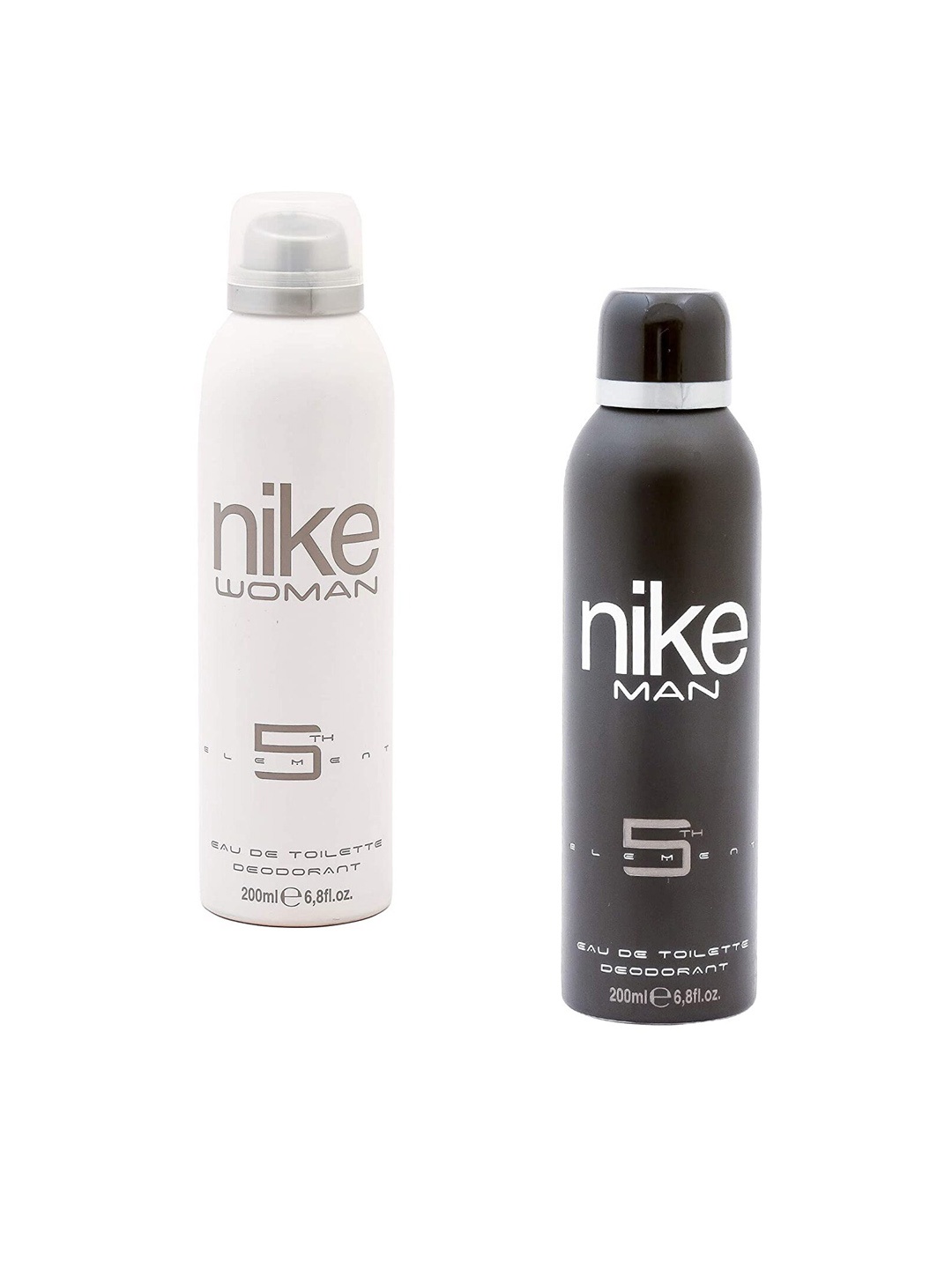 

Nike Unisex Set Of 2 Eau De Toilette Deodorants 200ml Each - 5th Element, White