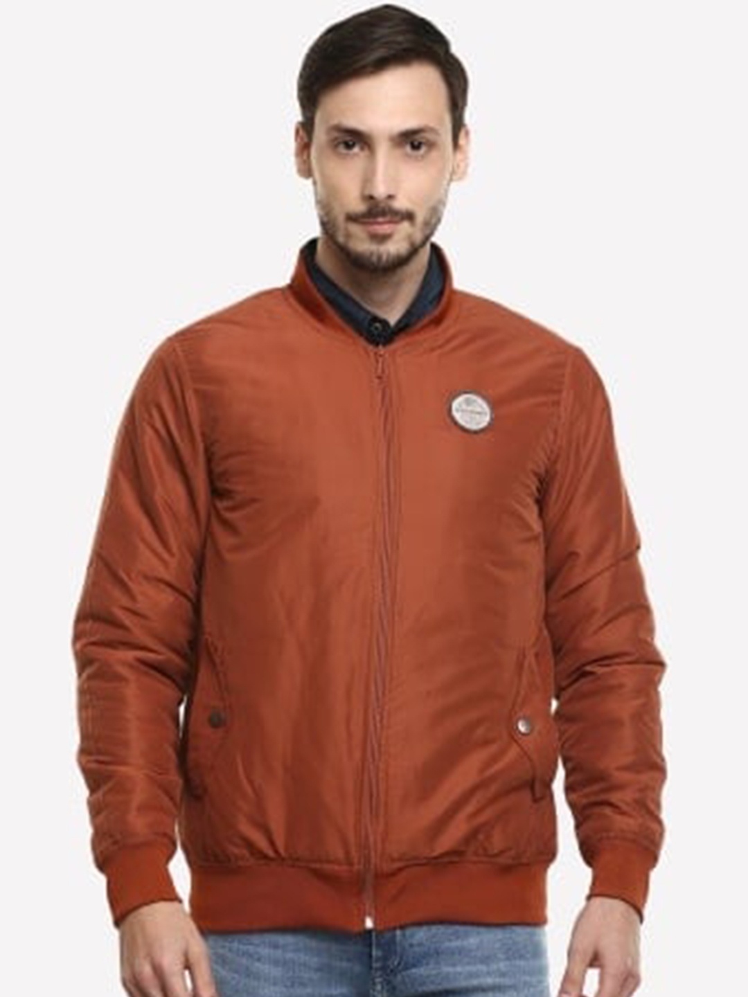 

Red Chief Lightweight Stand Collar Cotton Bomber Jacket, Rust