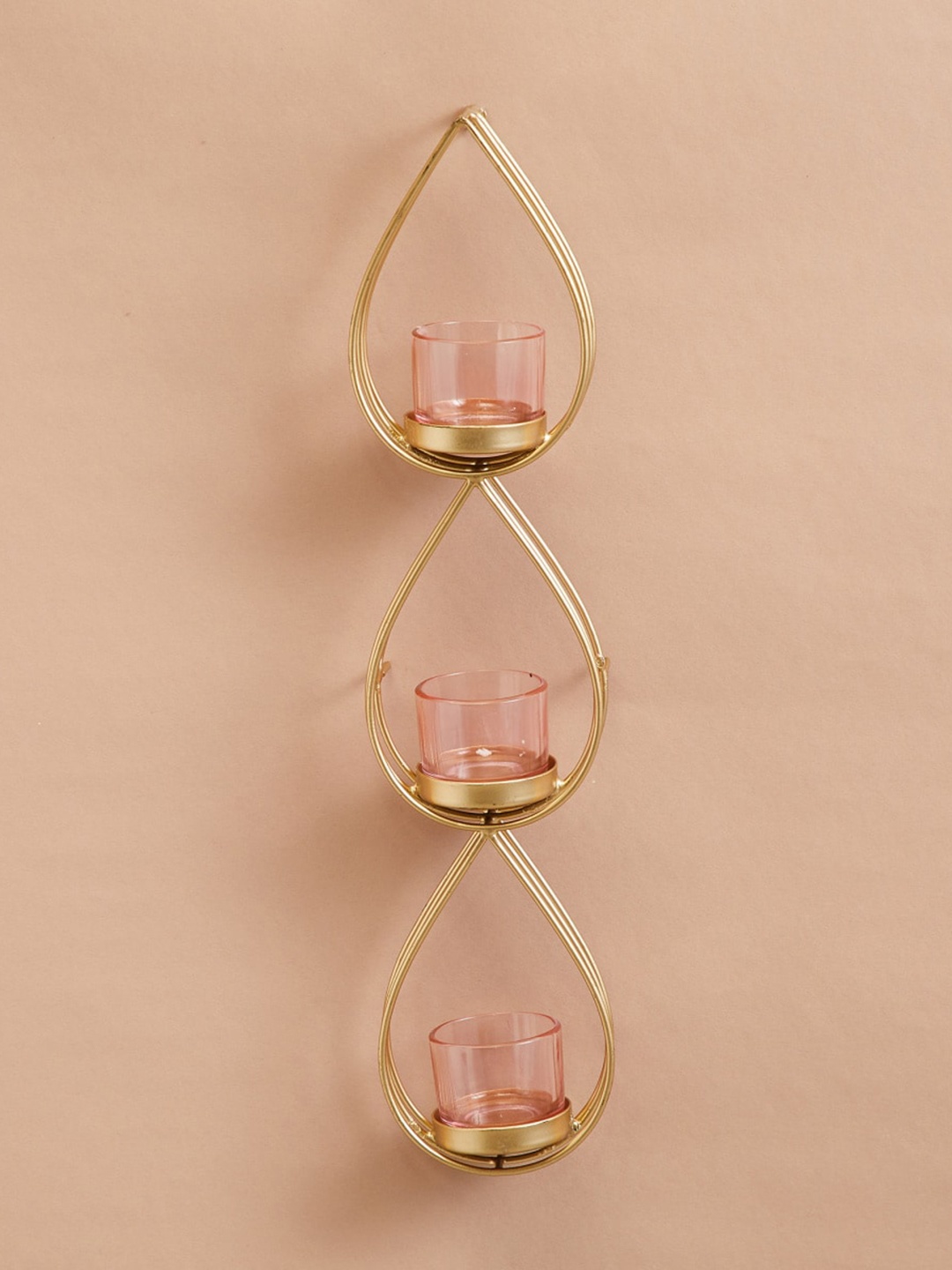 

Home Centre Corsica Kamal Gold Toned & Pink Hanging T-Light Candle Holders