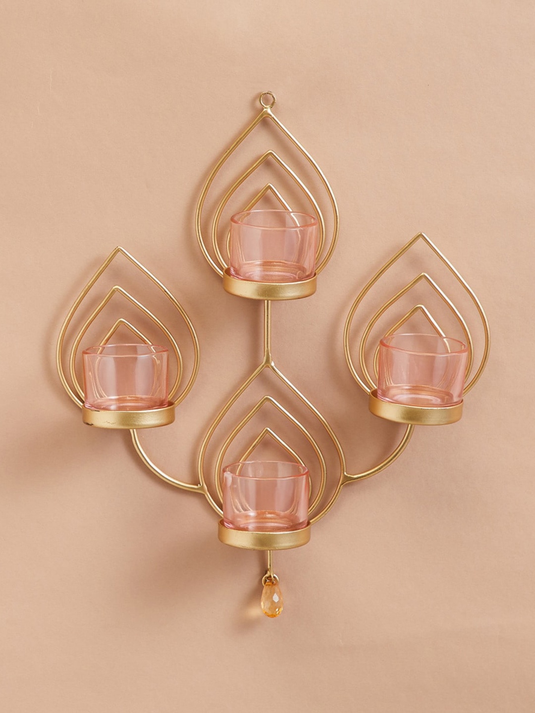 

Home Centre Corsica Kamal Gold Toned Wire Design Hanging T-Light Candle Holder