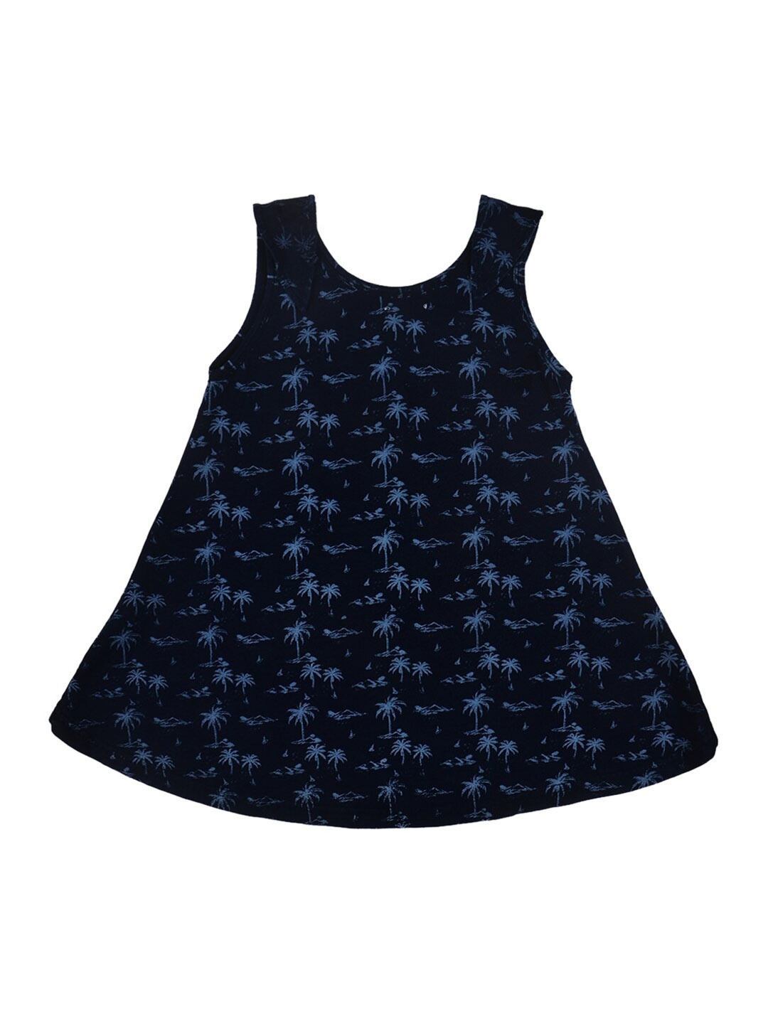 

Gini and Jony Infants Girls Tropical Printed Sleeveless Top, Navy blue