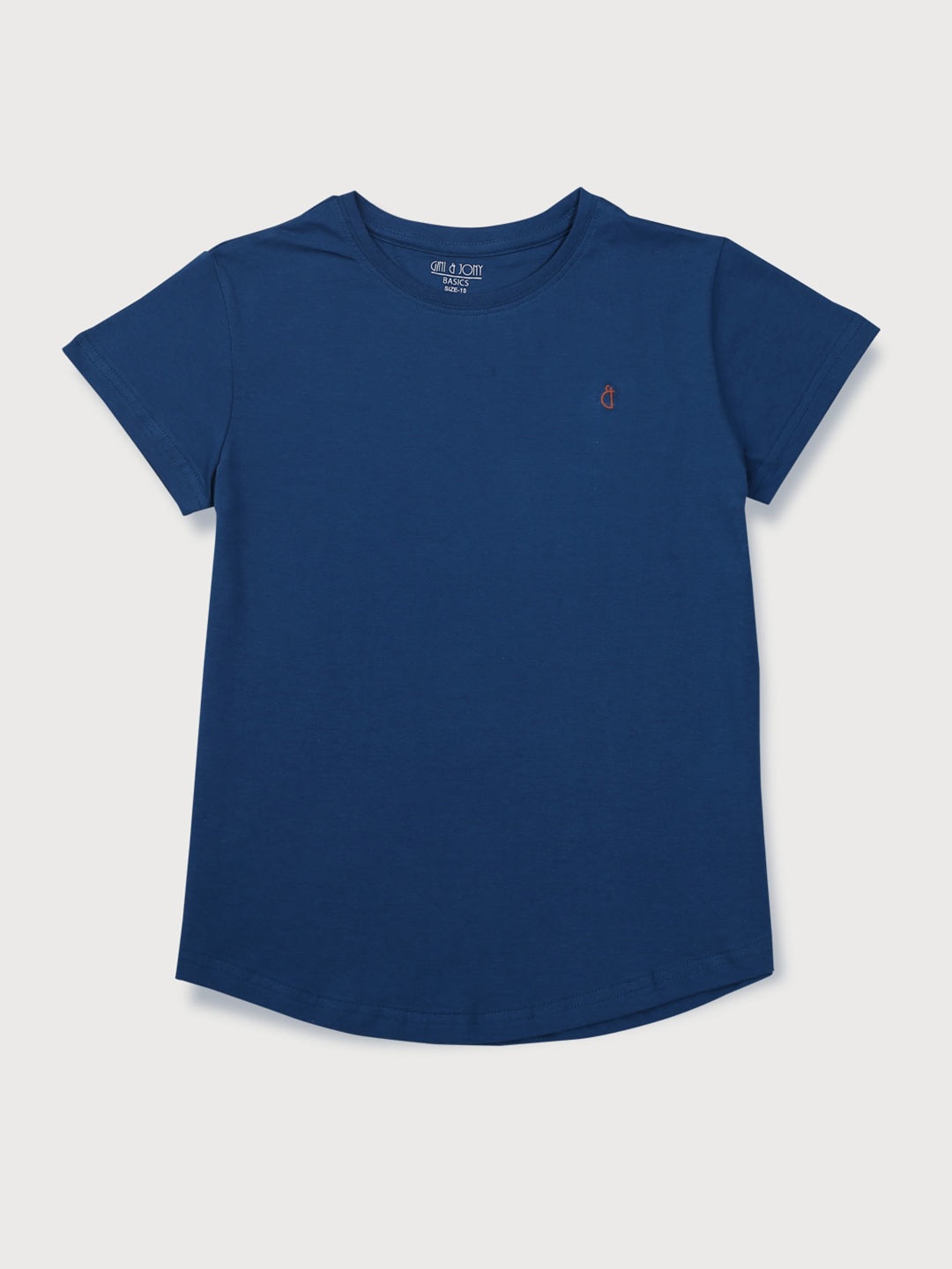 

Gini and Jony Girls Round Neck Cotton T-Shirt, Blue
