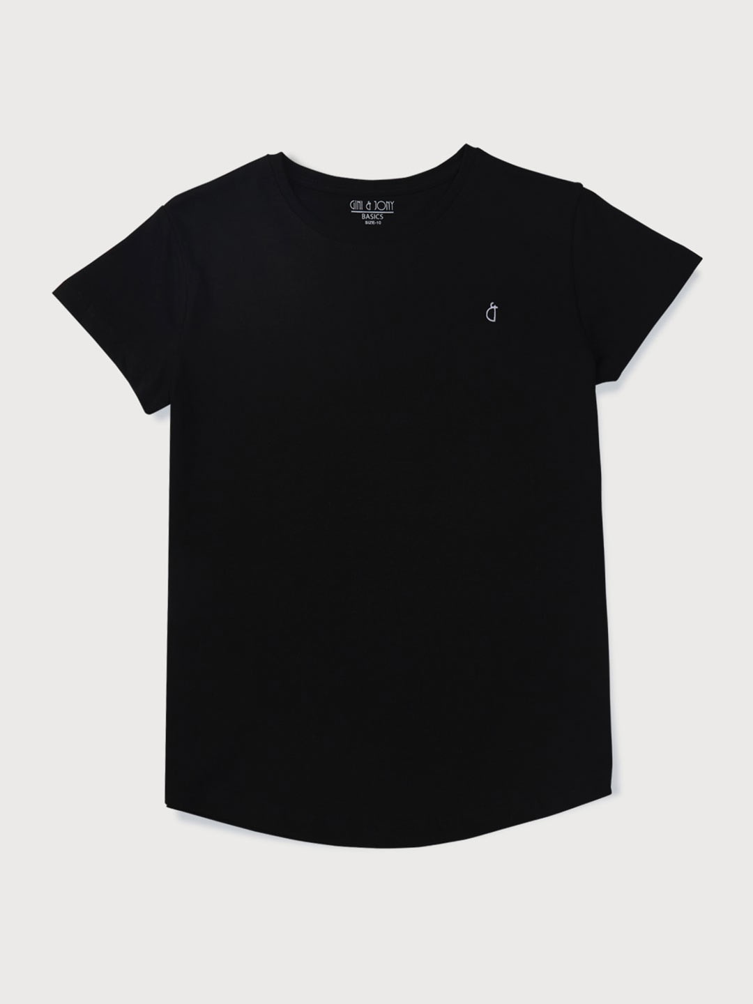 

Gini and Jony Girls Round Neck Cotton T-shirts, Black