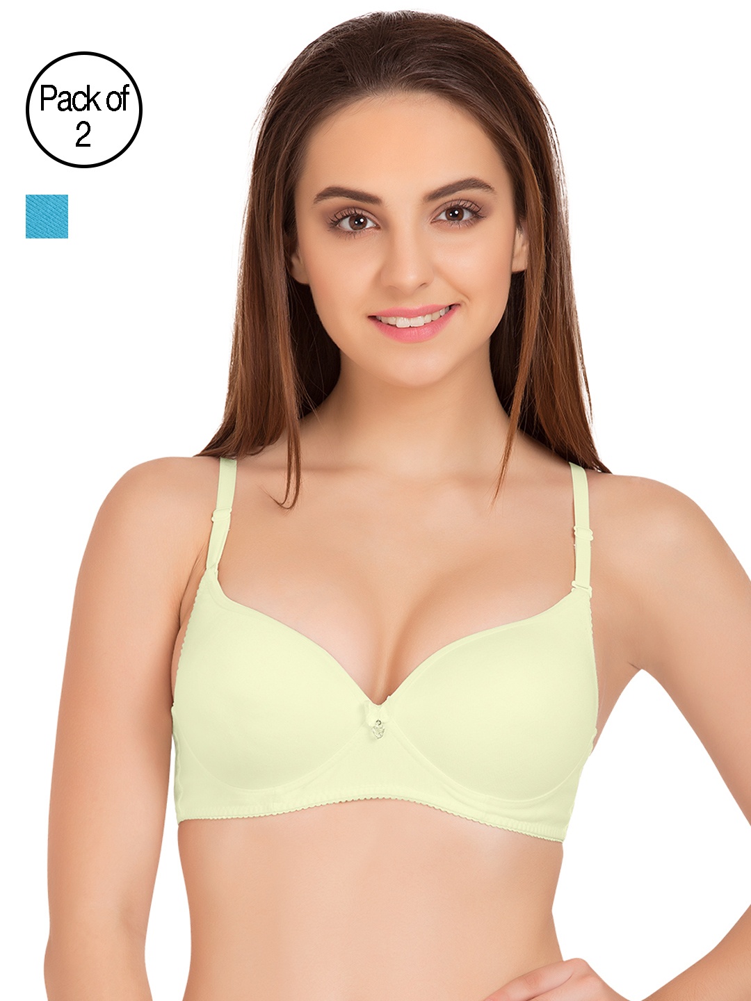 

Tweens Pack of 2 Medium-Coverage T-shirt Bras TW91520, Off white