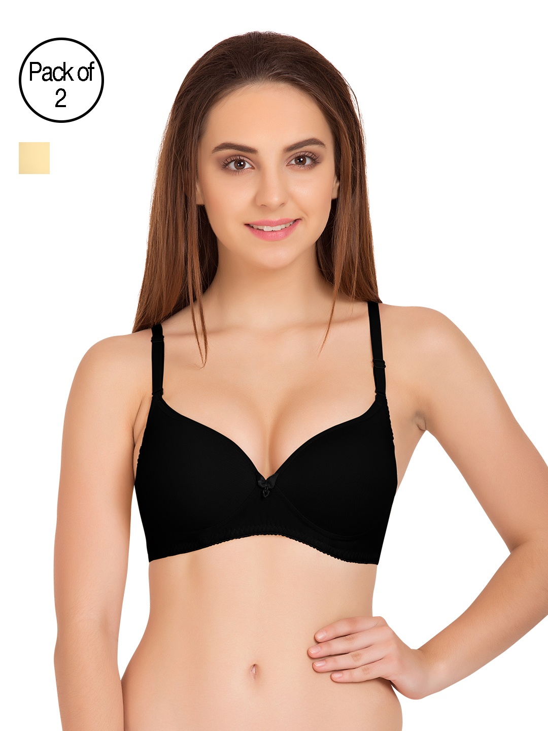 

Tweens Pack of 2 Full-Coverage T-shirt Bras TW91520, Beige