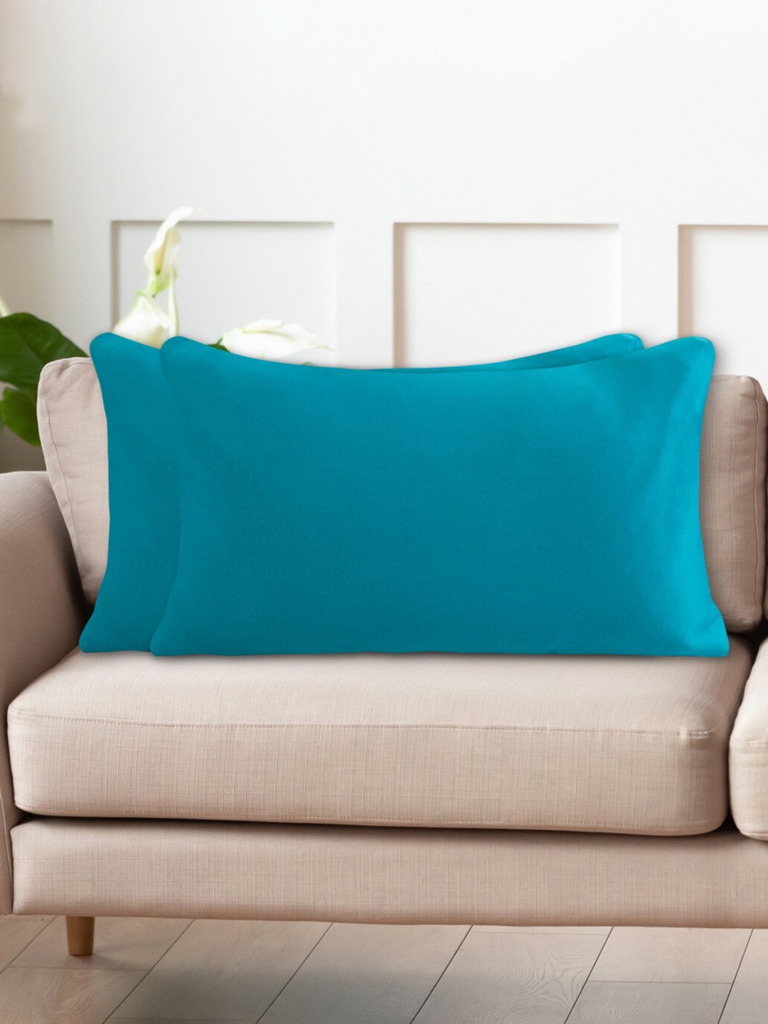 

Home Centre Blue 2 PC Rectangle Cushion Covers