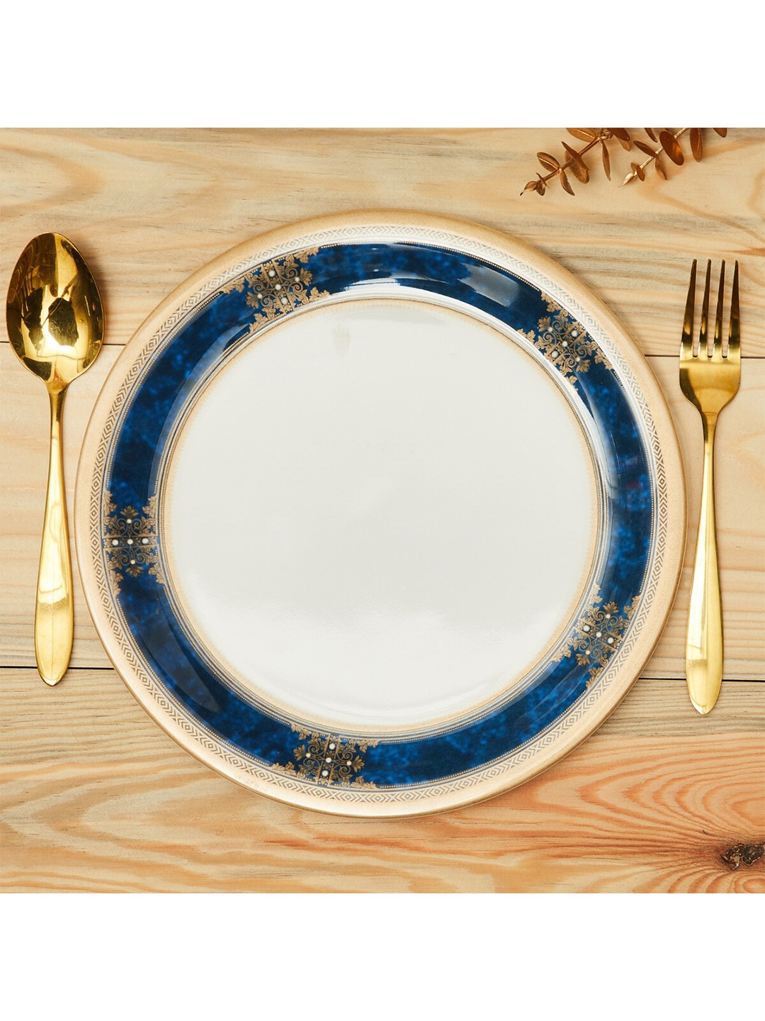 

Home Centre Meadows Blue Printed Melamine Dinner Plate