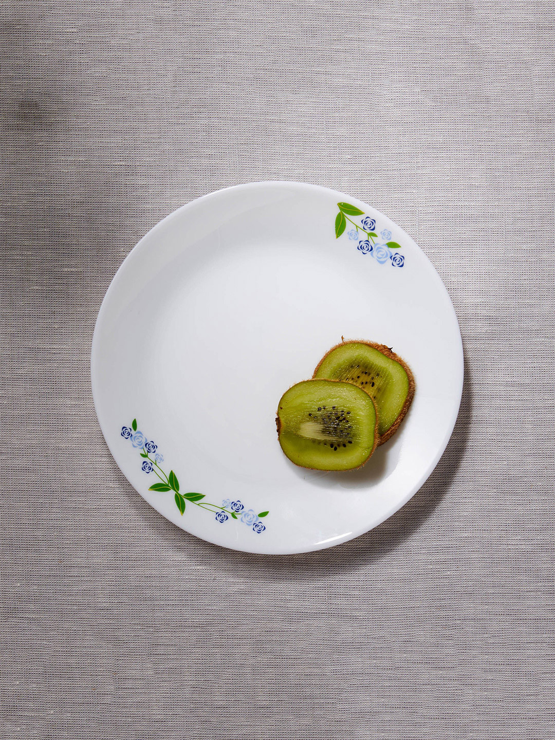 

Home Centre 1 Piece Floral Robin Printed Opalware Glossy Plate, White