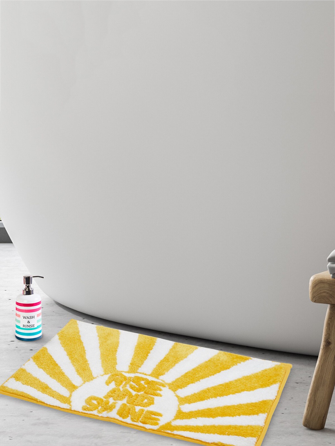

Home Centre Kids Yellow & White Printed Anti-Slip Bath Mat