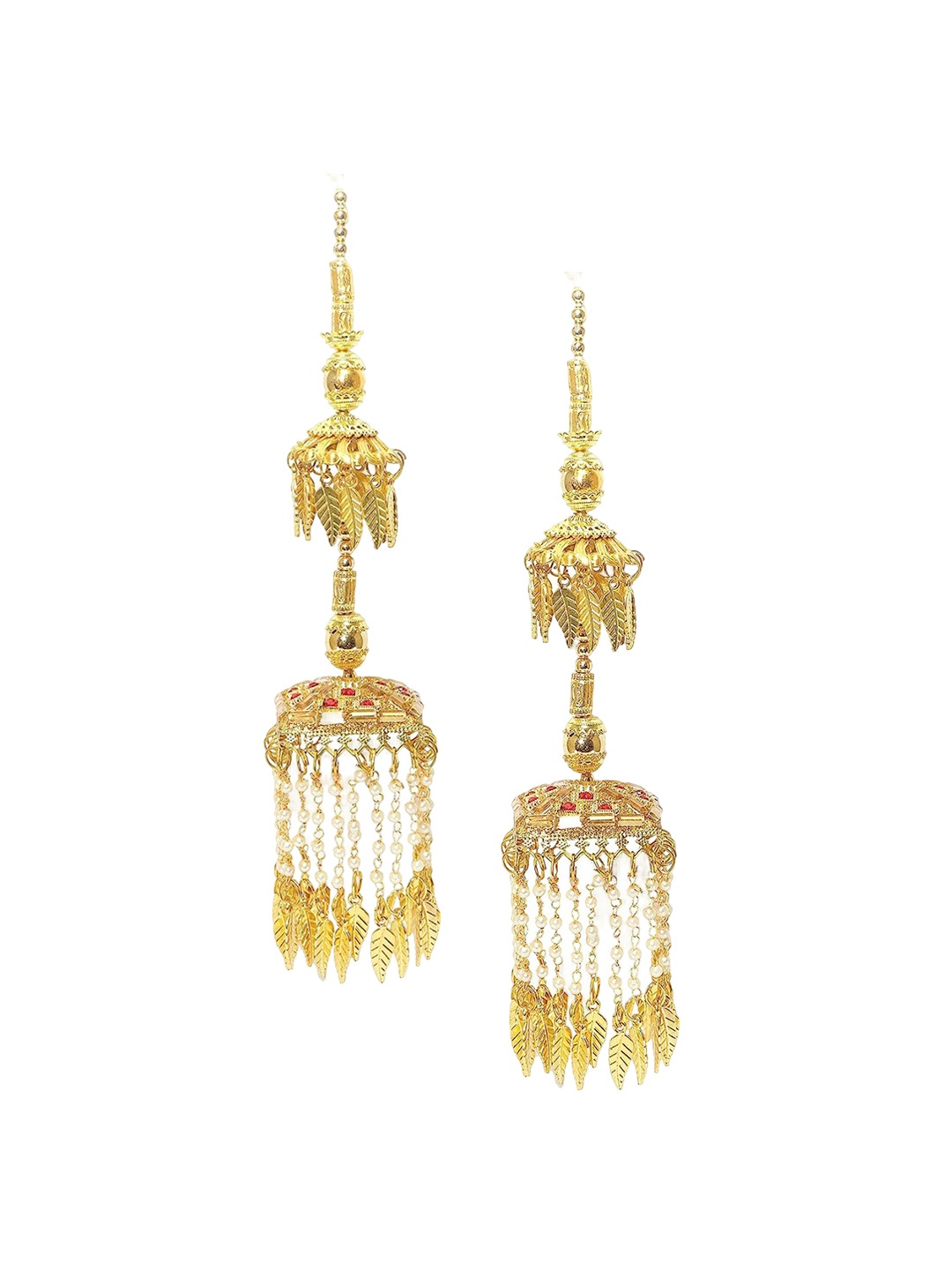 

NMII Set Of 2 Gold-Plated Stone-Studded & Beaded Kaleeras