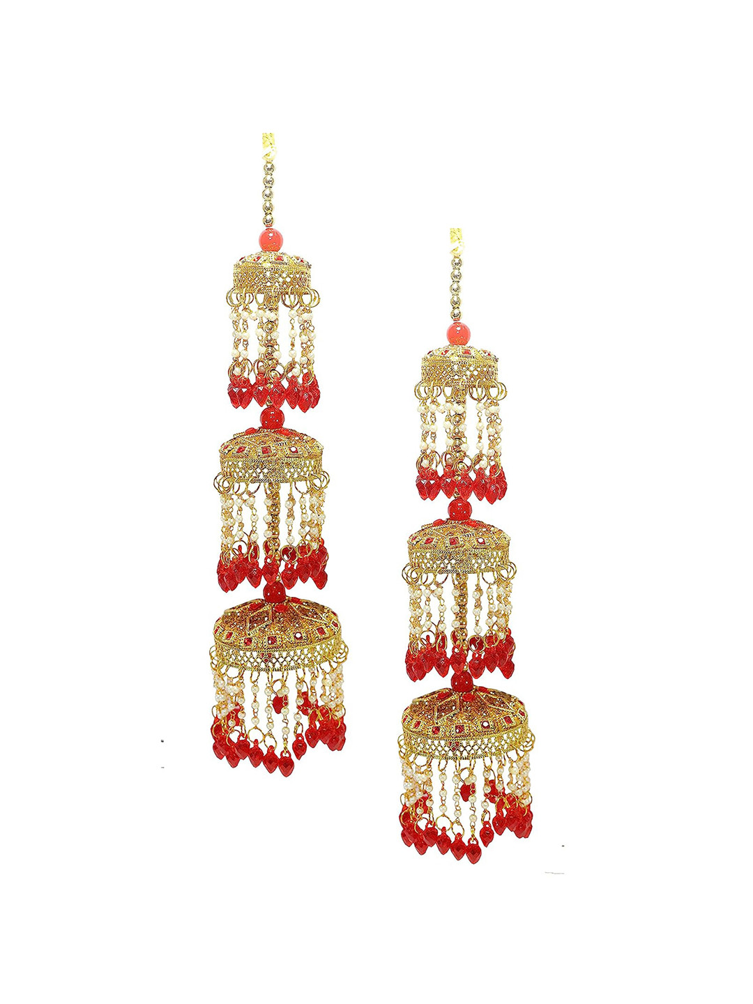 

NMII Gold-Plated Stone-Studded & Beaded Kaleeras