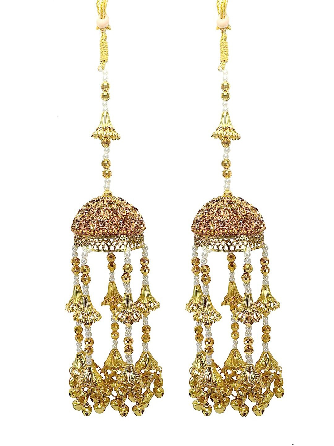 

NMII Set Of 2 Gold-Plated Beaded Kaleeras
