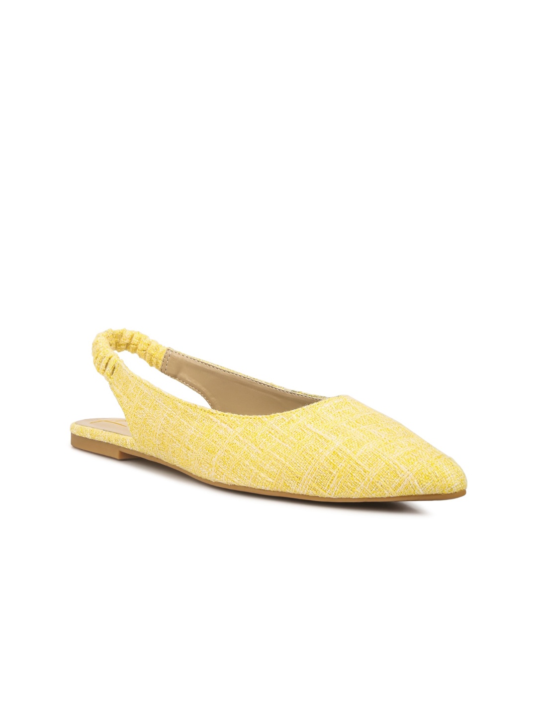 

London Rag Textured Slingback Mules, Yellow