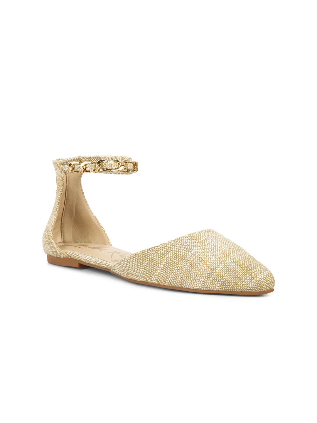 

London Rag Embellished Ankle Loop Mules, Beige