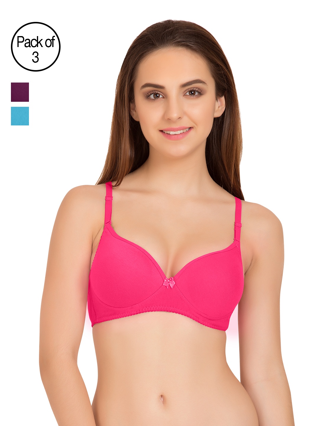 

Tweens Pack of 3 Full-Coverage T-shirt Bras TW91520, Purple