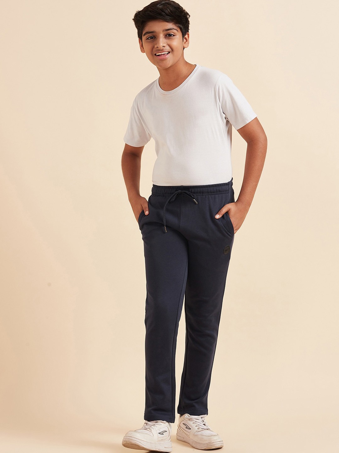 

Sweet Dreams Boys Mid-Rise Relaxed-Fit Track Pants, Navy blue