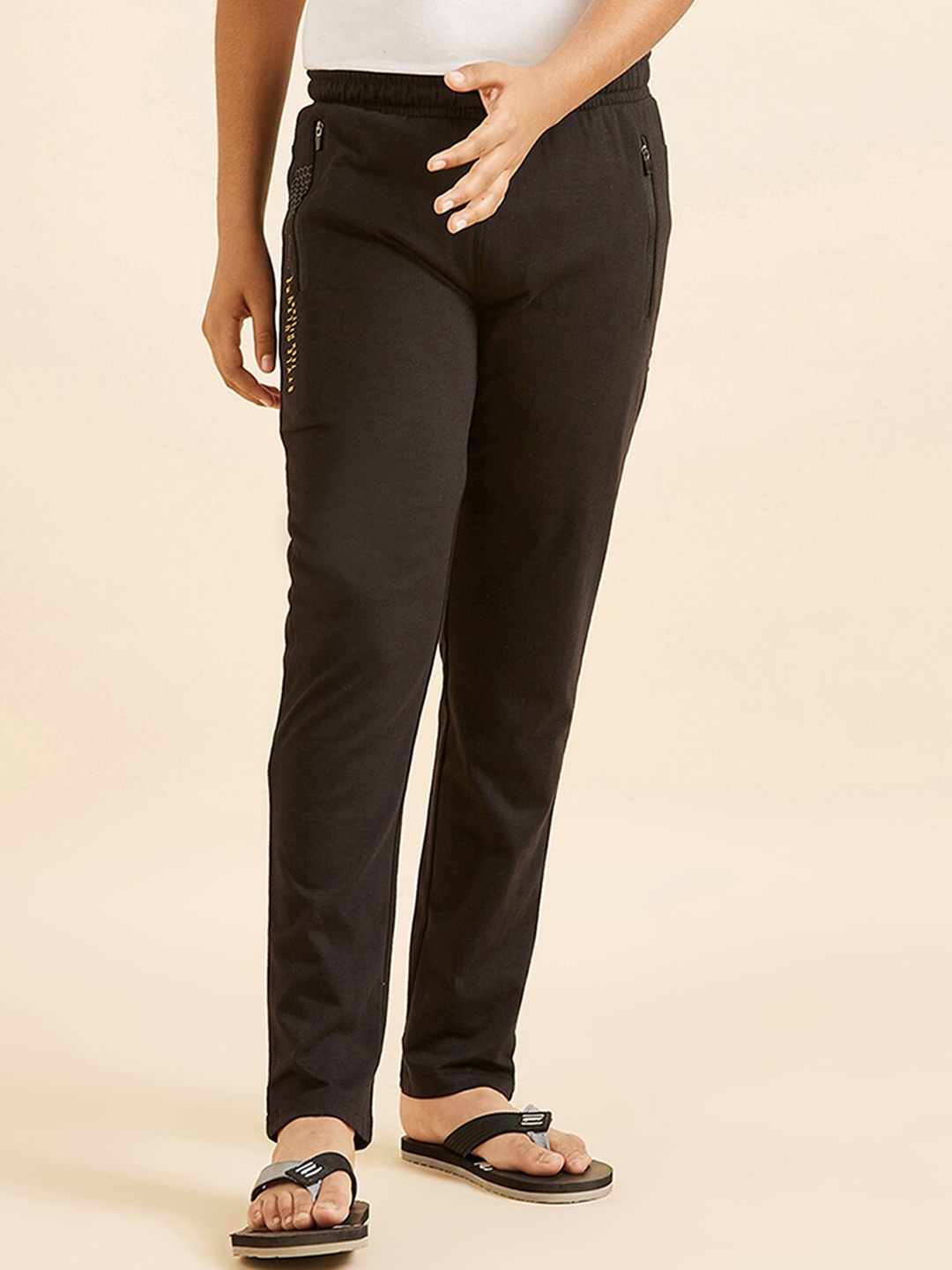 

Sweet Dreams Boys Black Mid-Rise Straight Lounge Pants