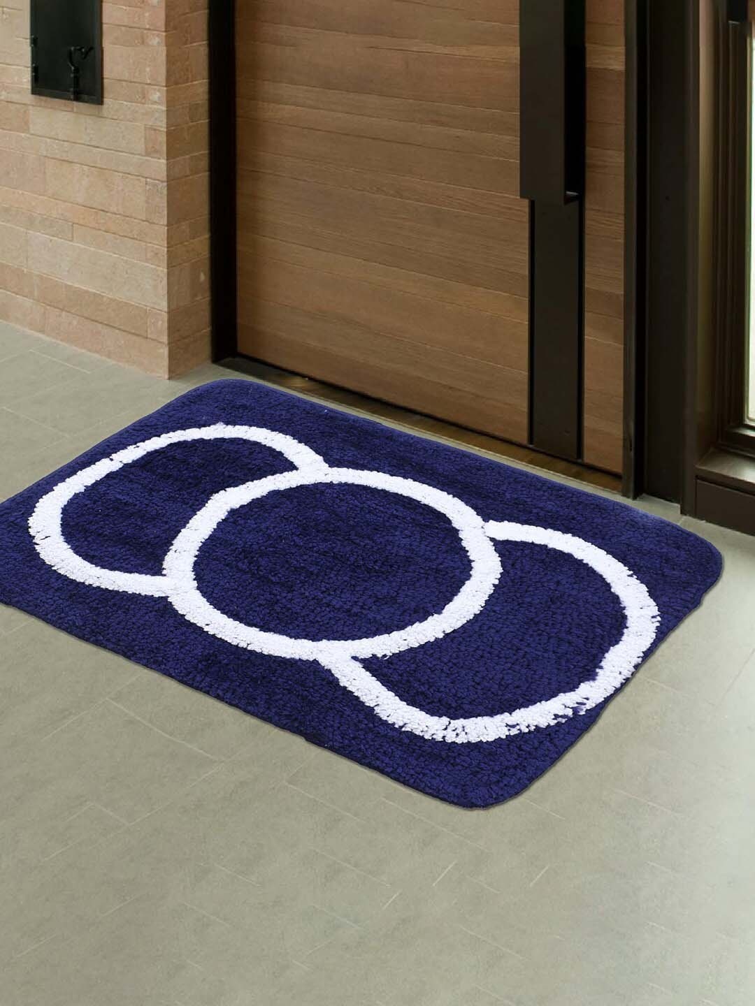 

Kuber Industries Blue & Grey 2-Pieces Anti-Skid Doormats