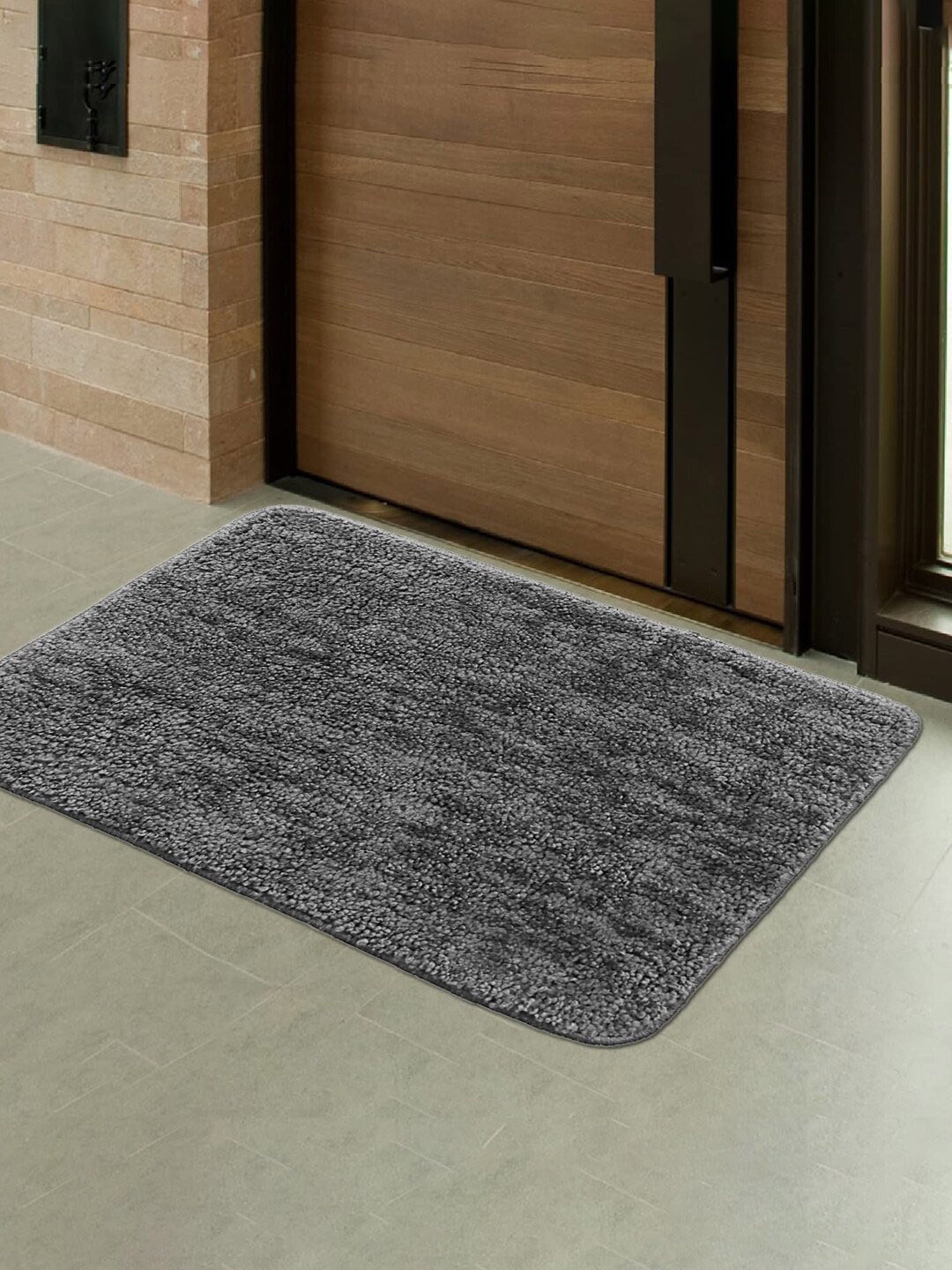 

Kuber Industries Grey & Navy Blue 2-Pieces Anti-Skid Doormats