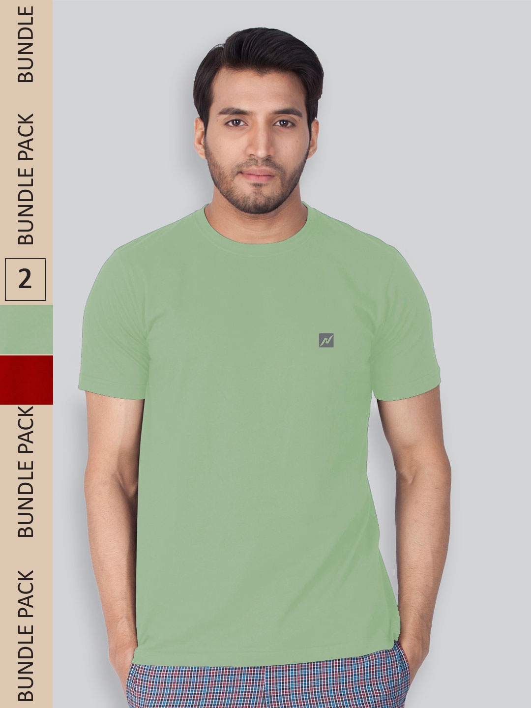 

LUX NITRO Pack Of 2 Anti Odour Lounge T-shirts, Green