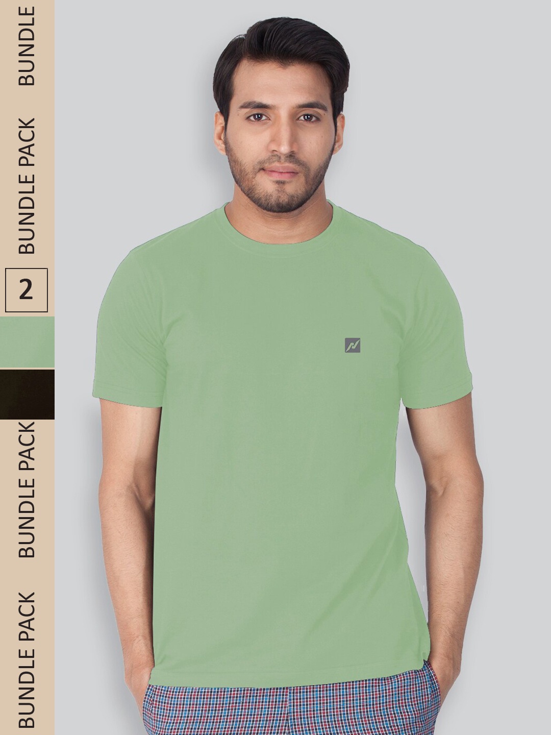 

LUX NITRO Pack Of 2 Anti Odour Lounge T-shirt, Green