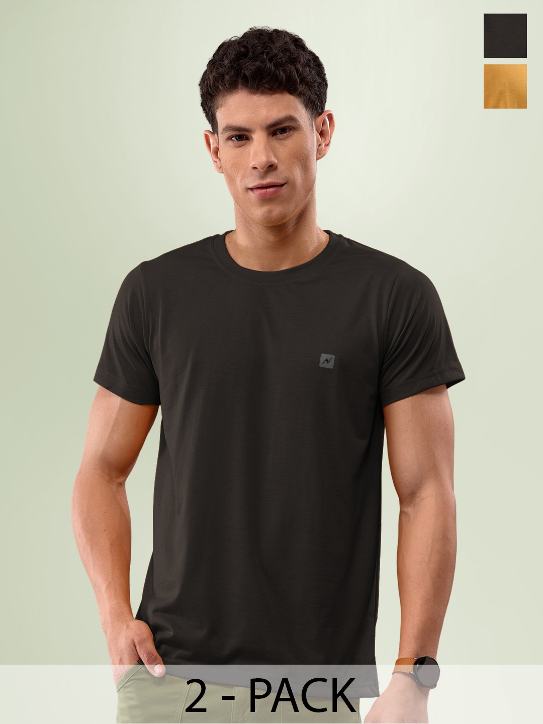 

LUX NITRO Pack Of 2 Anti Odour Lounge T-shirt, Orange