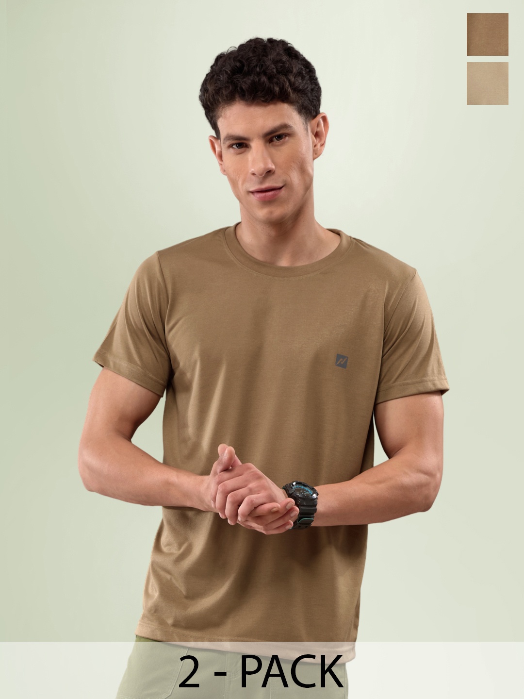 

LUX NITRO Pack Of 2 Anti Odour Lounge T-shirt, Multi