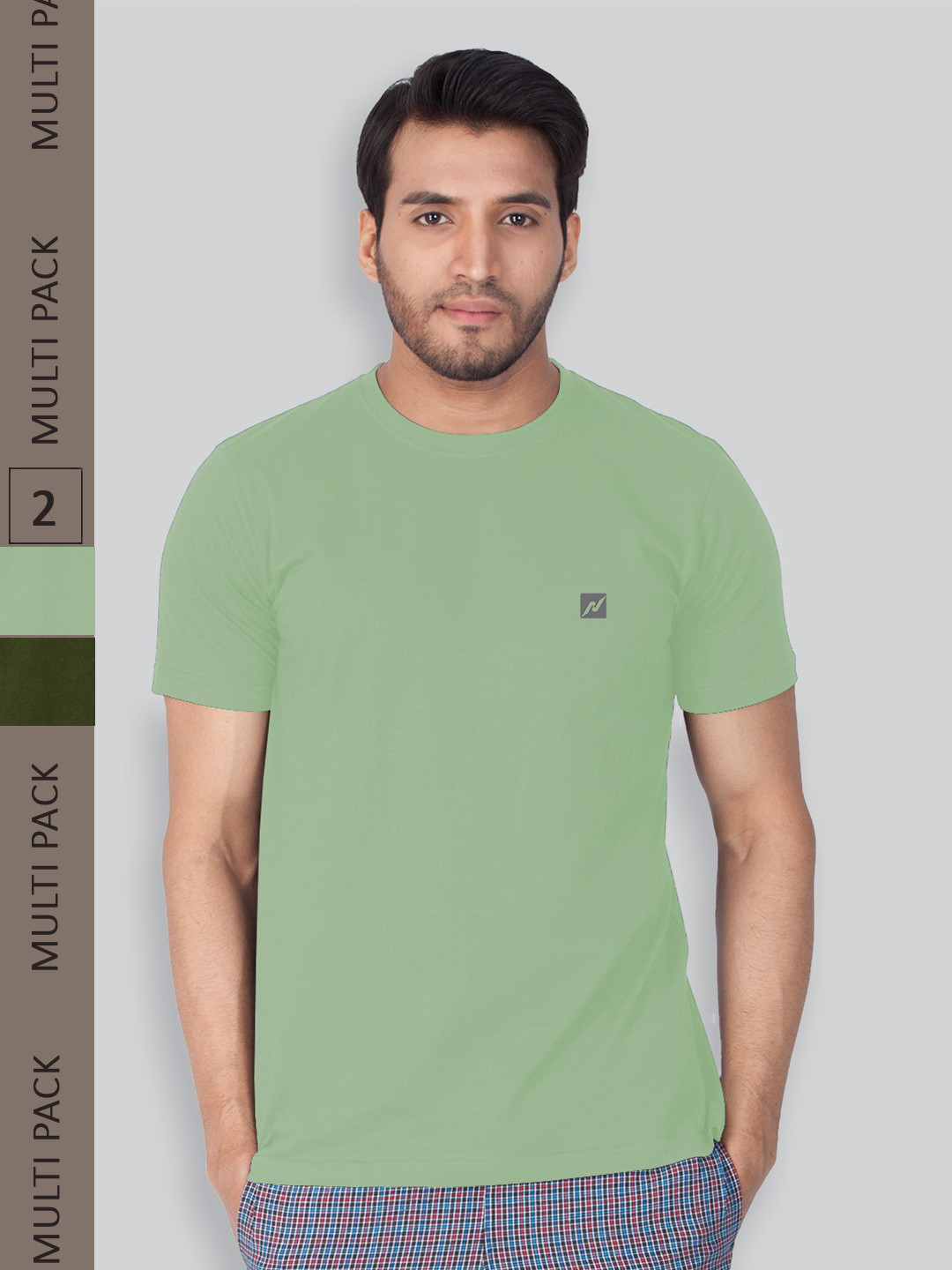 

LUX NITRO Pack Of 2 Anti Odour Lounge T-shirt, Multi