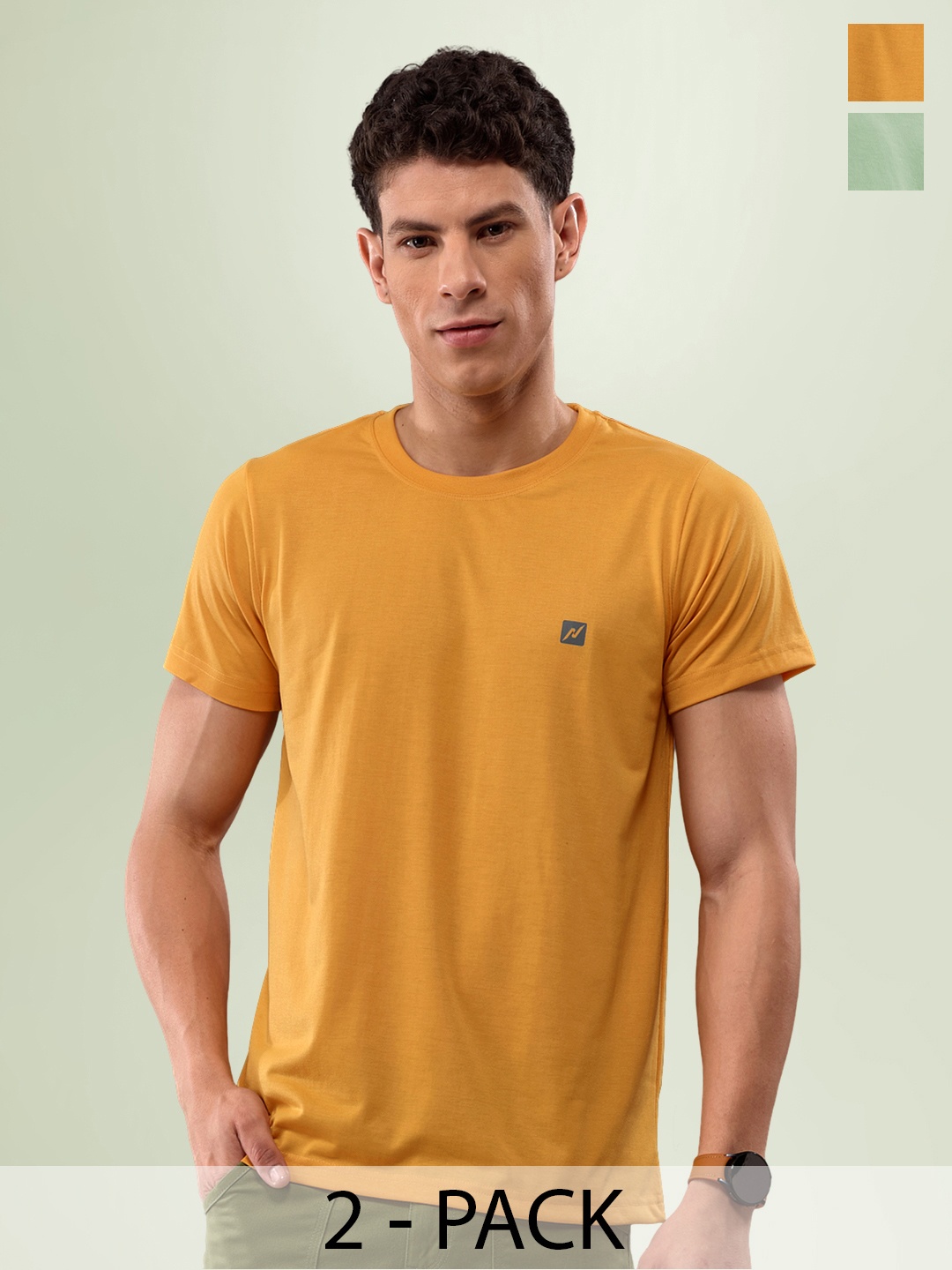 

LUX NITRO Pack Of 2 Anti Odour Lounge T-shirt, Multi
