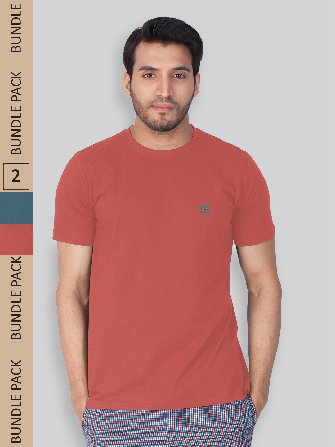 

LUX NITRO Pack Of 2 Anti Odour Lounge T-shirt, Multi
