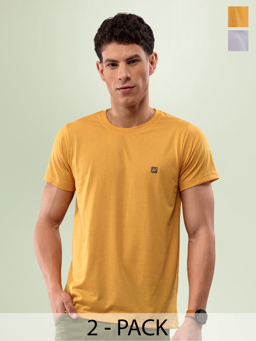 

LUX NITRO Pack Of 2 Anti Odour Lounge T-shirt, Multi