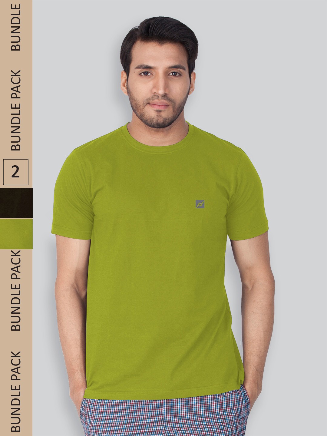 

LUX NITRO Pack Of 2 Round Neck T-shirts, Black