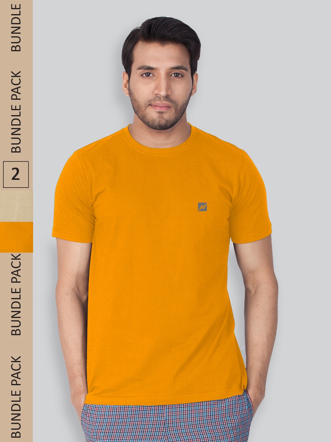 

LUX NITRO Pack Of 2 Round Neck Lounge T-shirts, Orange