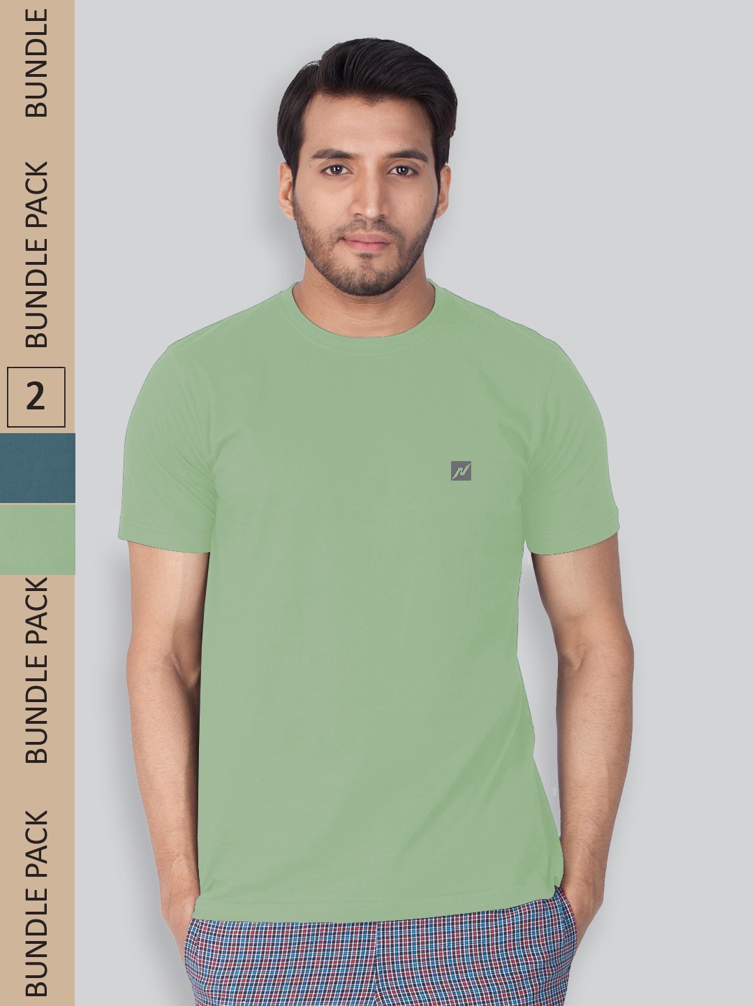 

LUX NITRO Pack Of 2 Anti Odour Lounge T-shirt, Green